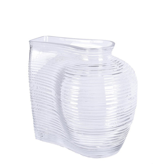 Imagem VASO DECORATIVO EM VIDRO COR TRANSPARENTE 14X20X18CM - GRILLO 53070