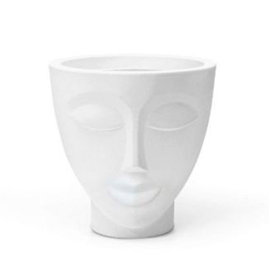 Imagem VASO DECORATIVO FACE MULHER 34 COR BRANCO 17X33X34CM - NUTRIPLAN 