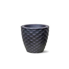 Imagem de VASO DECORATIVO ELO REDONDO 22 COR PRETO 24,2X22X15,3CM 6,5 L - NUTRIPLAN IND - Nutriplast Industria E Comercio Ltda