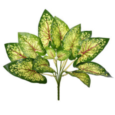 Imagem de BUQUÊ FOLHAS X14 CALADIUM DE PLÁSTICO 28X25CM - GRILLO 50212 - Grillo Ltda