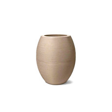 Imagem de VASO DECORATIVO RISCATTO OVAL 38 COR AREIA 38,0X22,5X17,0X31,3CM - 19 L - NUTRIPLAN  - Nutriplast Industria E Comercio Ltda