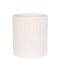 Imagem de CACHEPOT EM CIMENTO COR OFF WHITE 18X18X20CM - GRILLO 53161 - Grillo Ltda