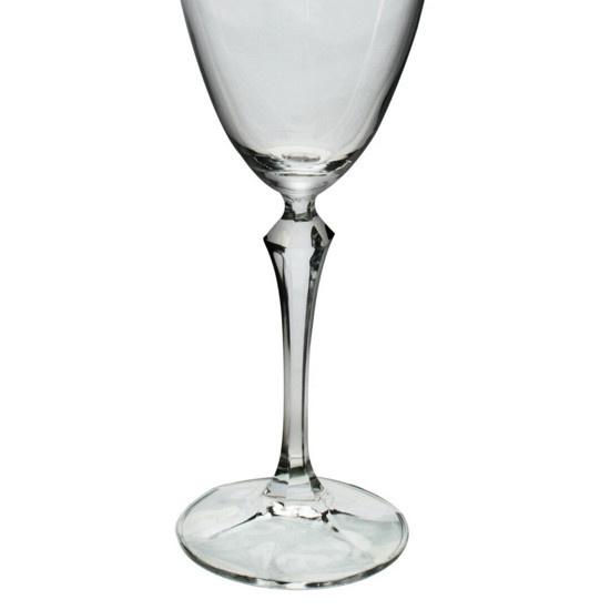 Imagem JOGO DE 6 TAÇAS PARA ÁGUA DECORADA EM CRISTAL ECOLÓGICO SILVER RIM 350ML A23CM - BOHEMIA