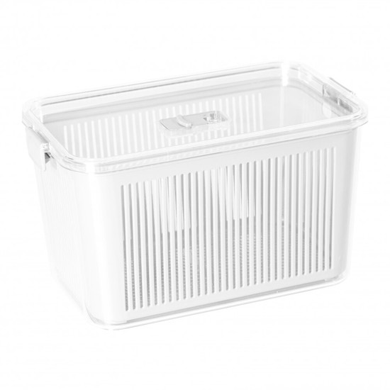 Imagem POTE SLIM HERMÉTICO MULTIUSO COM CESTO 4.470ML BRANCO - PARAMOUNT 