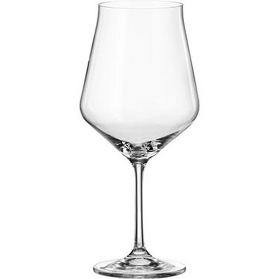 Imagem JOGO DE TAÇA BOHEMIA LIDA PARA VINHO EM CRISTAL 690M 6 UNIDADES DE 23X10X10CM - GS 