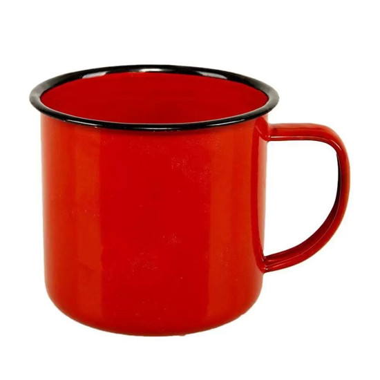 Imagem CANECA ESMALTADA 150ML COR VEREMLHO 8,5X6X6CM - MIMO