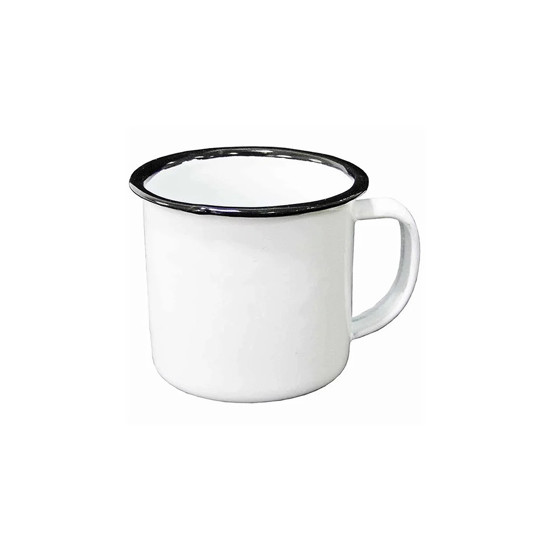 Imagem CANECA ESMALTADA 90ML COR BRANCO 5,9X6X6CM - MIMO