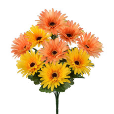 Imagem de BUQUÊ GERBERA X9 AMARELO LARANJA 26X42- GRILLO 50222 - Grillo Ltda