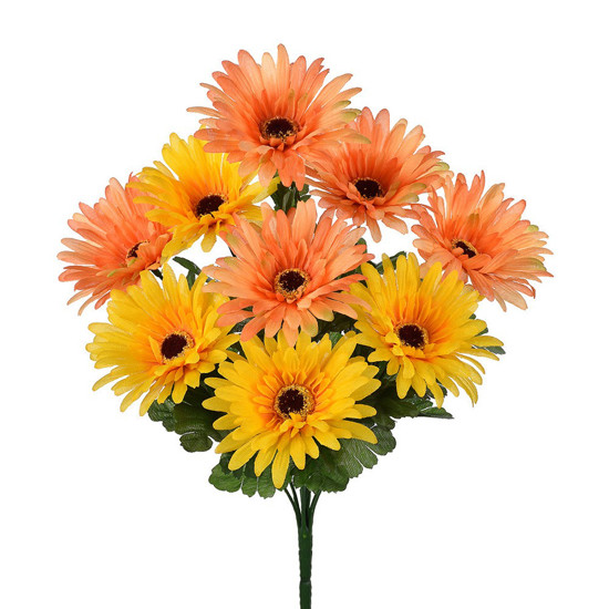 Imagem BUQUÊ GERBERA X9 AMARELO LARANJA 26X42- GRILLO 50222