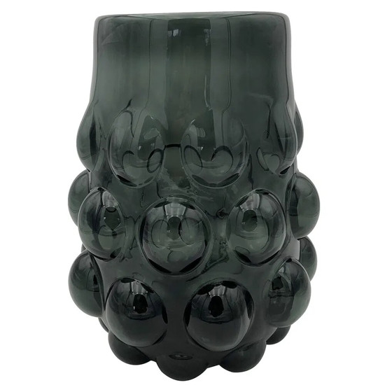 Imagem VASO DECORATIVO DE VIDRO COM BOLAS COR PRETO 24X24X32CM - CROSS 