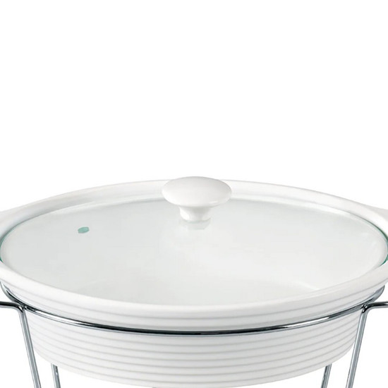 Imagem RECHAUD OVAL EM PORCELANA COM QUEIMADOR 2,3L L37XP24,5XA22CM - DYNASTY