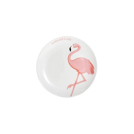 Imagem PRATO PARA SOBREMESA CERÂMICA FLAMINGO 21CM BRANCO 42745 GRILLO