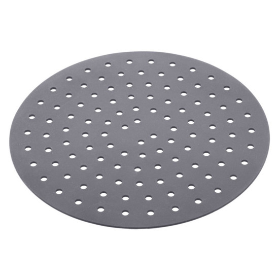 Imagem TAPETE PROTETOR DE SILICONE PARA AIR FRYER REDONDO CINZA 18,5CM - LYOR