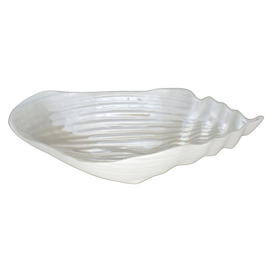 Imagem CENTRO DE MESA CONCH SHELL EM FORMATO DE CONCHA DO MAR COR PEROAL 36X24X10CM - VYLUX 