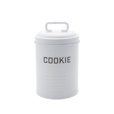 Imagem de POTE PARA COOKIE EM METAL COR BRANCO 12X12X19CM - WINTH  - Winth Comercio De Artigos Para Presentes Ltda