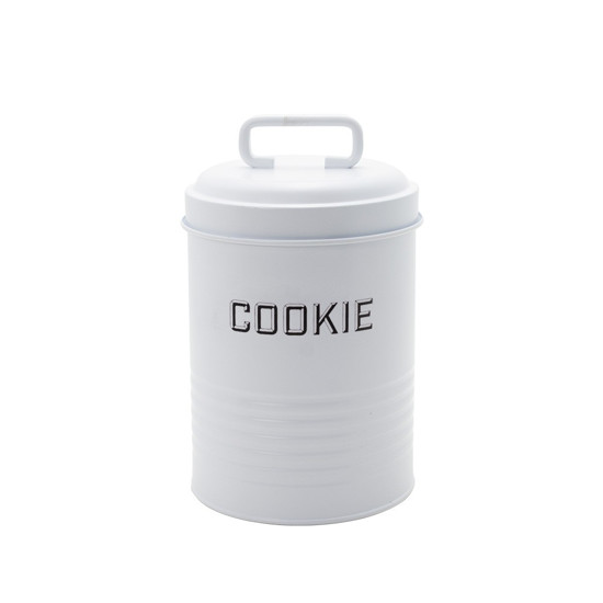 Imagem POTE PARA COOKIE EM METAL COR BRANCO 12X12X19CM - WINTH 