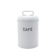 Imagem de POTE PARA CAFÉ EM METAL COR BRANCO 12X12X19CM - WINTH  - Weck Ud Comercio Impor E Expo De Utilidades Ltda