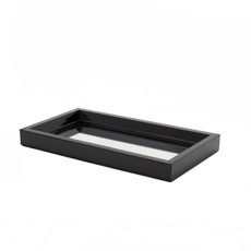 Imagem de BANDEJA DECORATIVA COM FUNDO ESPELHADO COR PRETO 34X19X3CM BUSS E WESSLER  - Buss E Wessler Ltda