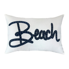 Imagem de ALMOFADA RUSTICA BRANCO BEACH MARINHO 35X52CM - DECORTEXTIL - B H Turqueto Decoracoes Me