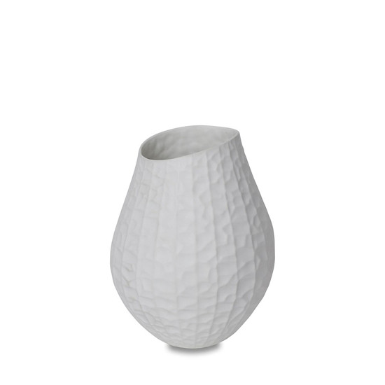 Imagem VASO DECORATIVO EM CERÂMICA COR BRANCO LINHA POTTERY CORNER A38 X L26 X P26CM- KZ 