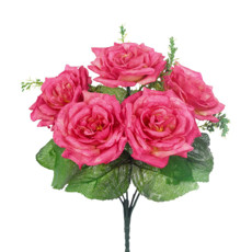 Imagem de BUQUÊ ROSA X5 COM GYPSO SALMÃO 14X26CM - GRILLO 51404 - Grillo Ltda