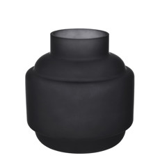 Imagem de VASO DECORATIVO EM VIDRO COR PRETO 8X18X18CM - GRILLO 50951  - Grillo Ltda