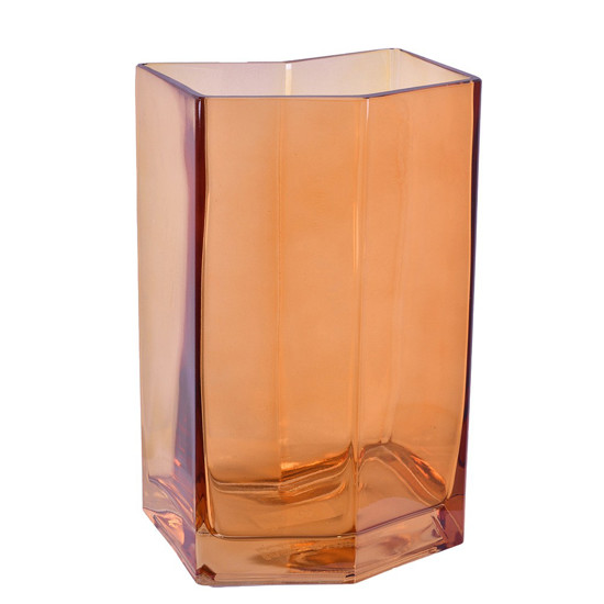 Imagem VASO DECORATIVO EM VIDRO FECHADO COR LARANJA 14X15X25CM - GRILLO 53060