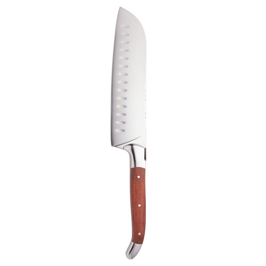 Imagem FACA SANTOKU COM CABO DE MADEIRA E AÇO INOX LAGUIOLE BY WOLFF 31,5CM - WOLFF