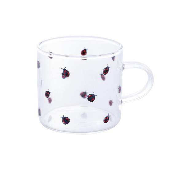 Imagem CANECA DE VIDRO BOROSSILICATO RESISTENTE AO CALOR LADYBUG 125ML - LYOR