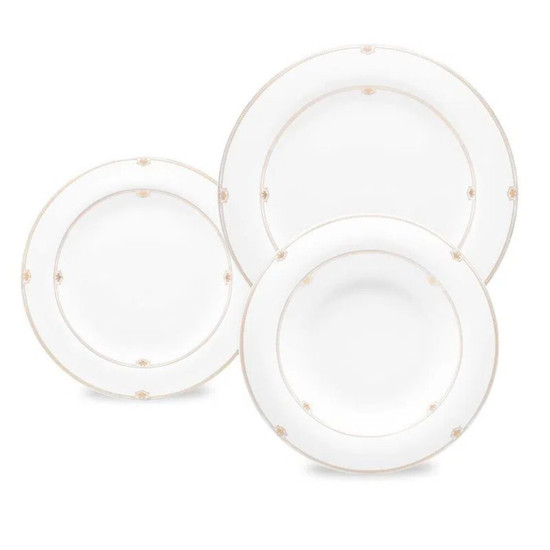 Imagem CONJUNTO DE BAIXELAS DE PORCELANA 18 PEÇAS STRAUSS SILVER