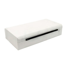 Imagem de CAIXA DECORATIVA EM MADEIRA COR BRANCO G 8X35X19CM - LUCATTI  - Lucatti Artes E Decoracoes Ltda