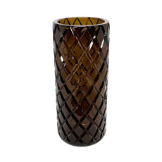 Imagem de VASO DECORATIVO EM VIDRO COR MARROM G 15X15X37CM - LUCATTI  - Lucatti Artes E Decoracoes Ltda