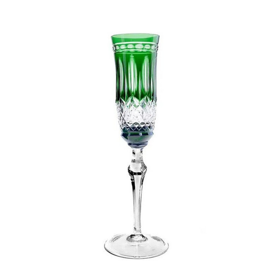 Imagem JOGO DE 2 TAÇAS EM CRISTAL STRAUSS CHAMPAGNE 240 ML - VERDE ESCURO