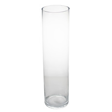 Imagem de VASO DECORATIVO EM VIDRO TRANSPARENTE 15X15X60CM - GRILLO 54749 - Grillo Ltda