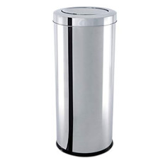 Imagem de LIXEIRA INOX TAMPA BASCULANTE 28,17L DECORLINE 25X60CM - NULL - Brinox Metalurgica Sa