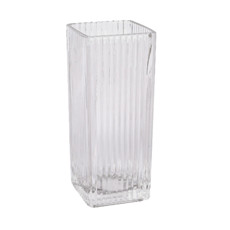 Imagem de VASO DECORATIVO DE VIDRO TRANSPARENTE 8X8X20CM - GRILLO 52923 - Grillo Ltda