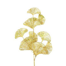 Imagem de GALHO DECORATIVO NATAL FEITO DE PLÁSTICO E ARAME CHAMPANHE  76CM - TOK DA CASA  - Oliver Comercio E Distribuicao De Artigo Domestico