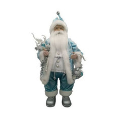 Imagem de PAPAI NOEL DECORATIVO EM PÉ COR AZUL E BRANCO 60CM - TOK DA CASA  - Oliver Comercio E Distribuicao De Artigo Domestico