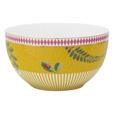 Imagem de TIGELA DE PORCELANA COR AMARELO E BRANCO 12X12X6CM - NUSA DUA - Srv Import Ltda 