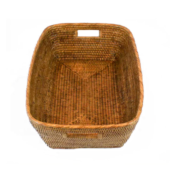 Imagem CESTO MAWI EM FIBRA DE RATTAN 58X37X17CM -  NATURAL HOME 