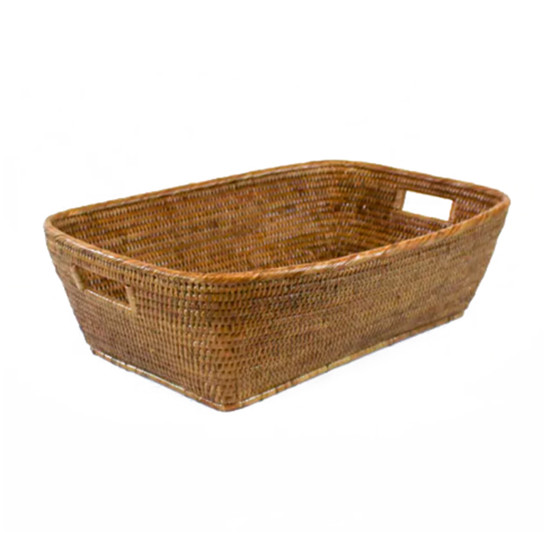 Imagem CESTO MAWI EM FIBRA DE RATTAN 58X37X17CM -  NATURAL HOME 