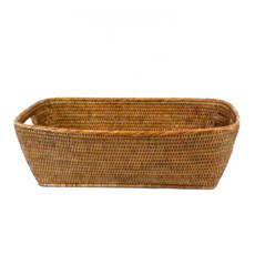 Imagem de CESTO MAWI EM FIBRA DE RATTAN 58X37X17CM -  NATURAL HOME  - Fs Casa Com. Imp. Art. Domesticos E Esportivos Eireli