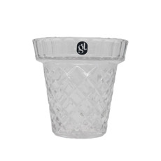 Imagem de VASO DECORATIVO DE VIDRO TRANSPARENTE 9X16X15,5CM - GRILLO 55181 - Grillo Ltda