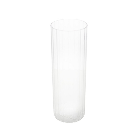 Imagem VASO DECORATIVO DE VIDRO TRANSPARENTE 10X10X30CM - GRILLO 54196