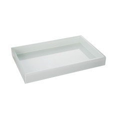 Imagem de BANDEJA ESPELHADA LAVABO 20X30X4CM EM VIDRO COR BRANCO - Ciranda Ramos Figueiredo 