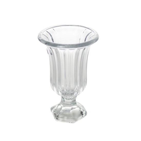 Imagem VASO DECORATIVO DE VIDRO TRANSPARENTE 19X12,5CM - GRILLO 55169