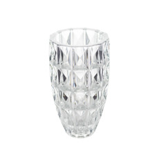 Imagem de VASO DECORATIVO DE VIDRO TRANSPARENTE 13,5X13,5X24,5CM - GRILLO 55184 - Grillo Ltda