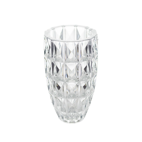 Imagem VASO DECORATIVO DE VIDRO TRANSPARENTE 13,5X13,5X24,5CM - GRILLO 55184