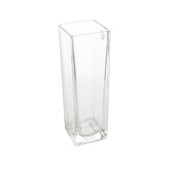 Imagem VASO DECORATIVO DE VIDRO TRANSPARENTE 8X8X24CM - GRILLO 55172