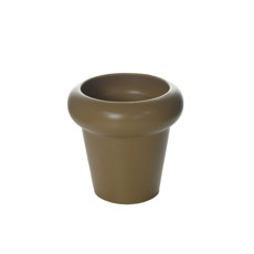 Imagem de VASO DECORATIVO DE CERÂMICA COR CAFÉ 16X16X16CM - GRILLO 54873 - Grillo Ltda